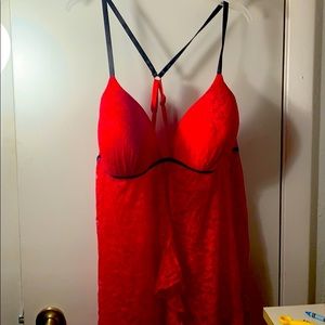 Red plus size baby doll very sexy